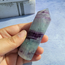 Load image into Gallery viewer, Bi-Color Fluorite Tower "I"