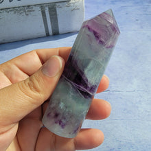 Load image into Gallery viewer, Bi-Color Fluorite Tower "I"