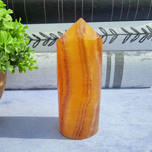 Load image into Gallery viewer, Yellow & Purple Fluorite Tower "D"