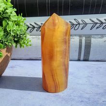 Load image into Gallery viewer, Yellow & Purple Fluorite Tower "D"