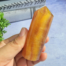 Load image into Gallery viewer, Yellow & Purple Fluorite Tower "D"