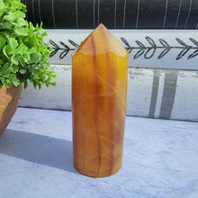 Load image into Gallery viewer, Yellow & Purple Fluorite Tower "C"