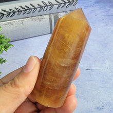 Load image into Gallery viewer, Yellow & Purple Fluorite Tower "C"