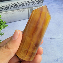 Load image into Gallery viewer, Yellow & Purple Fluorite Tower "C"