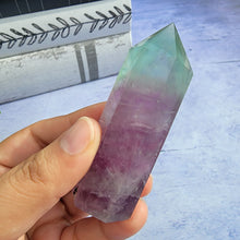 Load image into Gallery viewer, Bi-Color Fluorite Tower "I"