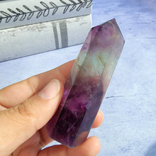 Load image into Gallery viewer, Bi-Color Fluorite Tower "F"