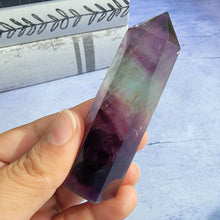 Load image into Gallery viewer, Bi-Color Fluorite Tower "F"