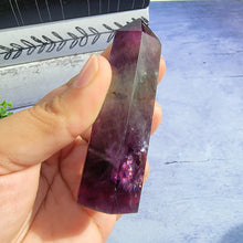 Load image into Gallery viewer, Bi-Color Fluorite Tower "F"
