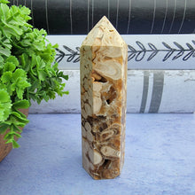 Load image into Gallery viewer, Amber Calcite Tower "N"