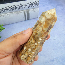 Load image into Gallery viewer, Amber Calcite Tower "N"