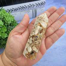Load image into Gallery viewer, Amber Calcite Tower "N"