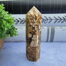 Load image into Gallery viewer, Amber Calcite Tower "I"