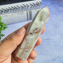 Load image into Gallery viewer, Crazy Lace Agate w/ Druzy Tower "G"