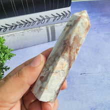 Load image into Gallery viewer, Crazy Lace Agate w/ Druzy Tower "G"