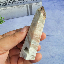 Load image into Gallery viewer, Crazy Lace Agate w/ Druzy Tower "N"