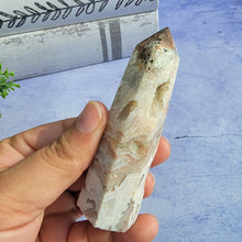 Load image into Gallery viewer, Crazy Lace Agate w/ Druzy Tower "N"