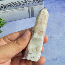 Load image into Gallery viewer, Crazy Lace Agate w/ Druzy Tower "N"