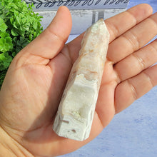 Load image into Gallery viewer, Crazy Lace Agate w/ Druzy Tower "N"