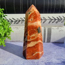 Load image into Gallery viewer, Blue Apatite & Orange Calcite Tower "B"