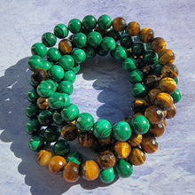 Load image into Gallery viewer, Abundance & Prosperity Bracelet - Malachite & Faceted Tiger's Eye