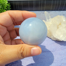 Load image into Gallery viewer, Blue Chalcedony Sphere &quot;B&quot;