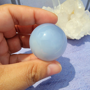 Blue Chalcedony Sphere "F"