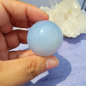 Blue Chalcedony Sphere "F"