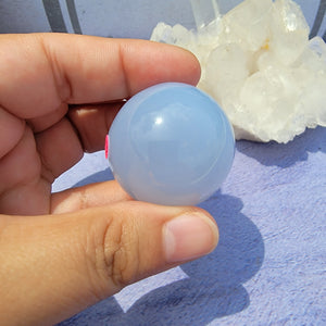 Blue Chalcedony Sphere "F"