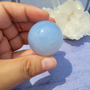 Blue Chalcedony Sphere "F"