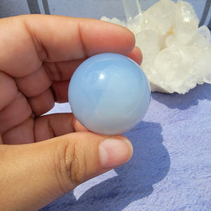 Blue Chalcedony Sphere "F"