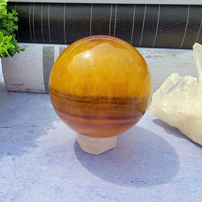 Yellow Fluorite Sphere 