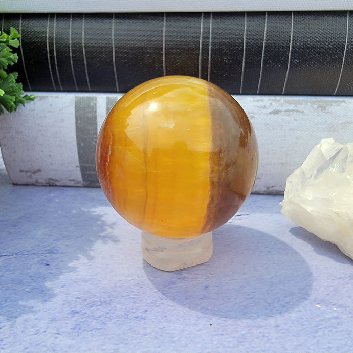 Yellow Fluorite Sphere 