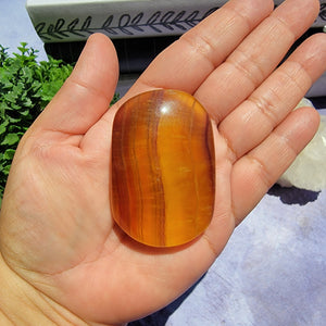 Yellow Fluorite Palm Stone "E"