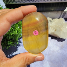 Load image into Gallery viewer, Yellow Fluorite Palm Stone &quot;J&quot;