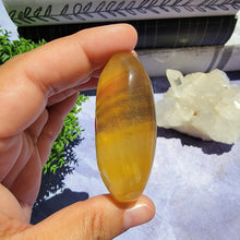 Load image into Gallery viewer, Yellow Fluorite Palm Stone &quot;J&quot;