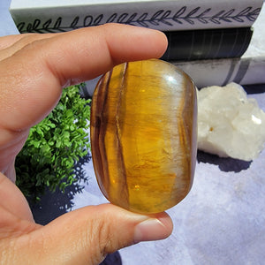 Yellow Fluorite Palm Stone "G"