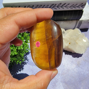 Yellow Fluorite Palm Stone "G"