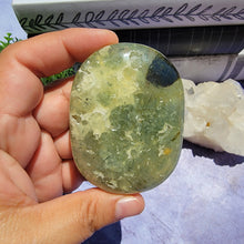 Load image into Gallery viewer, Prehnite Palm Stone &quot;O&quot;