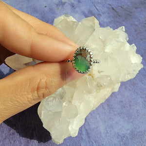 Boulder Chrysoprase Ring - Size 5 (ACG Ring Design)