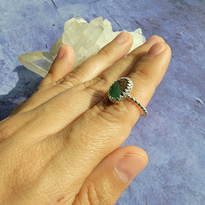 Boulder Chrysoprase Ring - Size 5 (ACG Ring Design)