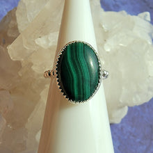 Load image into Gallery viewer, Malachite Ring - Size 5 (ACG Ring Design)