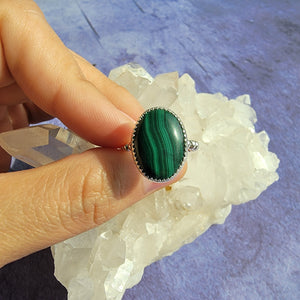 Malachite Ring - Size 5 (ACG Ring Design)