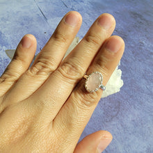 Load image into Gallery viewer, Rose Quartz Ring - Size 5 (ACG Ring Design)