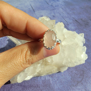 Rose Quartz Ring - Size 5 (ACG Ring Design)