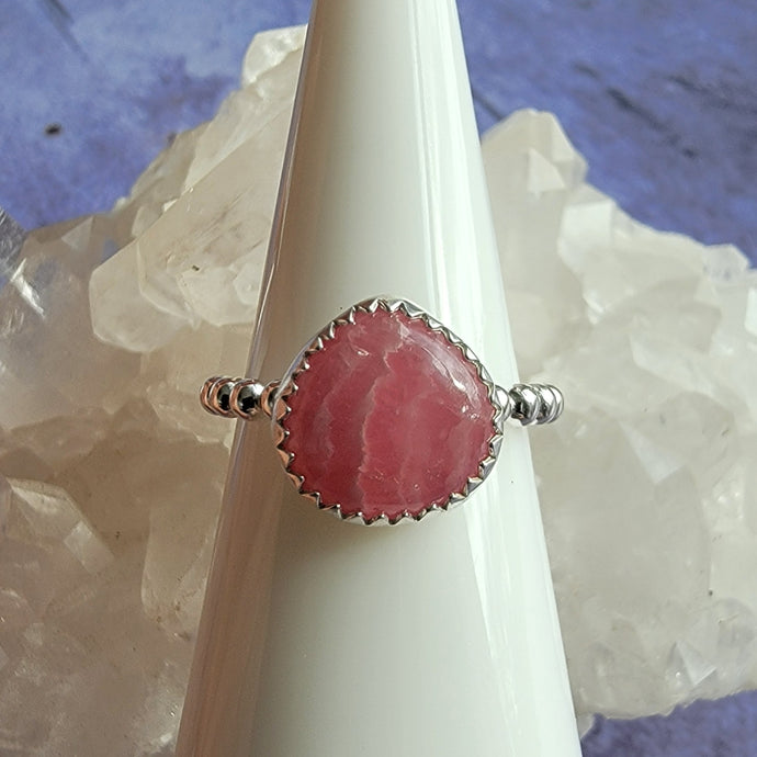 Rhodochrosite Ring - Size 7 (ACG Ring Design)