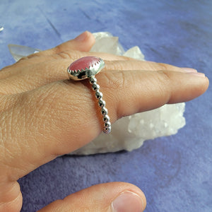 Rhodochrosite Ring - Size 7 (ACG Ring Design)
