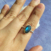 Load image into Gallery viewer, Labradorite Ring - Size 7 (ACG Ring Design)