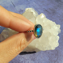 Load image into Gallery viewer, Labradorite Ring - Size 7 (ACG Ring Design)