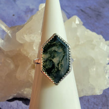 Load image into Gallery viewer, Moss Agate Ring - Size 7 (ACG Ring Design)