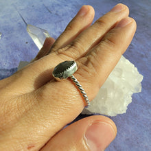 Load image into Gallery viewer, Gray Moonstone Ring - Size 8 (ACG Ring Design)